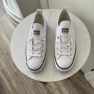 Converse White All Star Sneakers shore kint